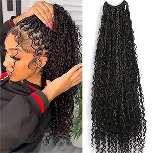 boho box braids human hair extensions